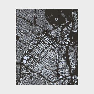 Los Angeles City Map T Shirt Detail