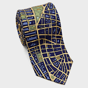 City Necktie New York City Blue Gold