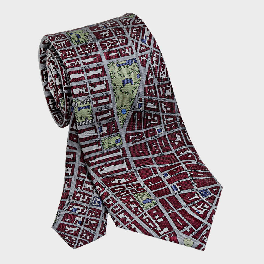 City Necktie New York City Red Blue