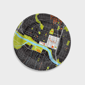 Austin City Map Plate