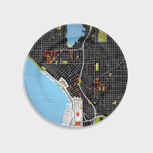 City Map Plate Seattle