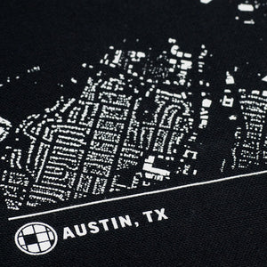 City Map Tote Austin Detail