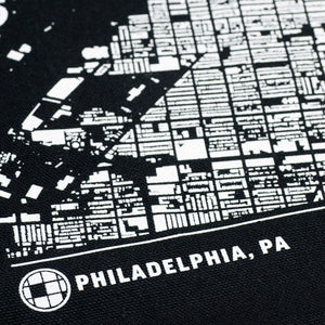 City Map Tote Philadelphia Detail