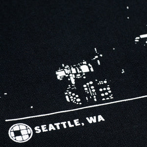 City Map Tote Seattle Detail