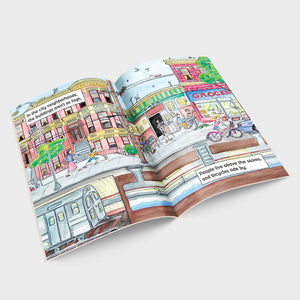 Where Things Are From Near to Far - Urban Planning Children's Book Inside Pages